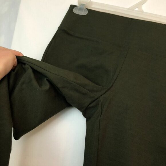NEW NWT GIBSON LATIMER Leggings Olive Green Pull On Cropped Crop Ankle Legging S - Picture 5 of 6